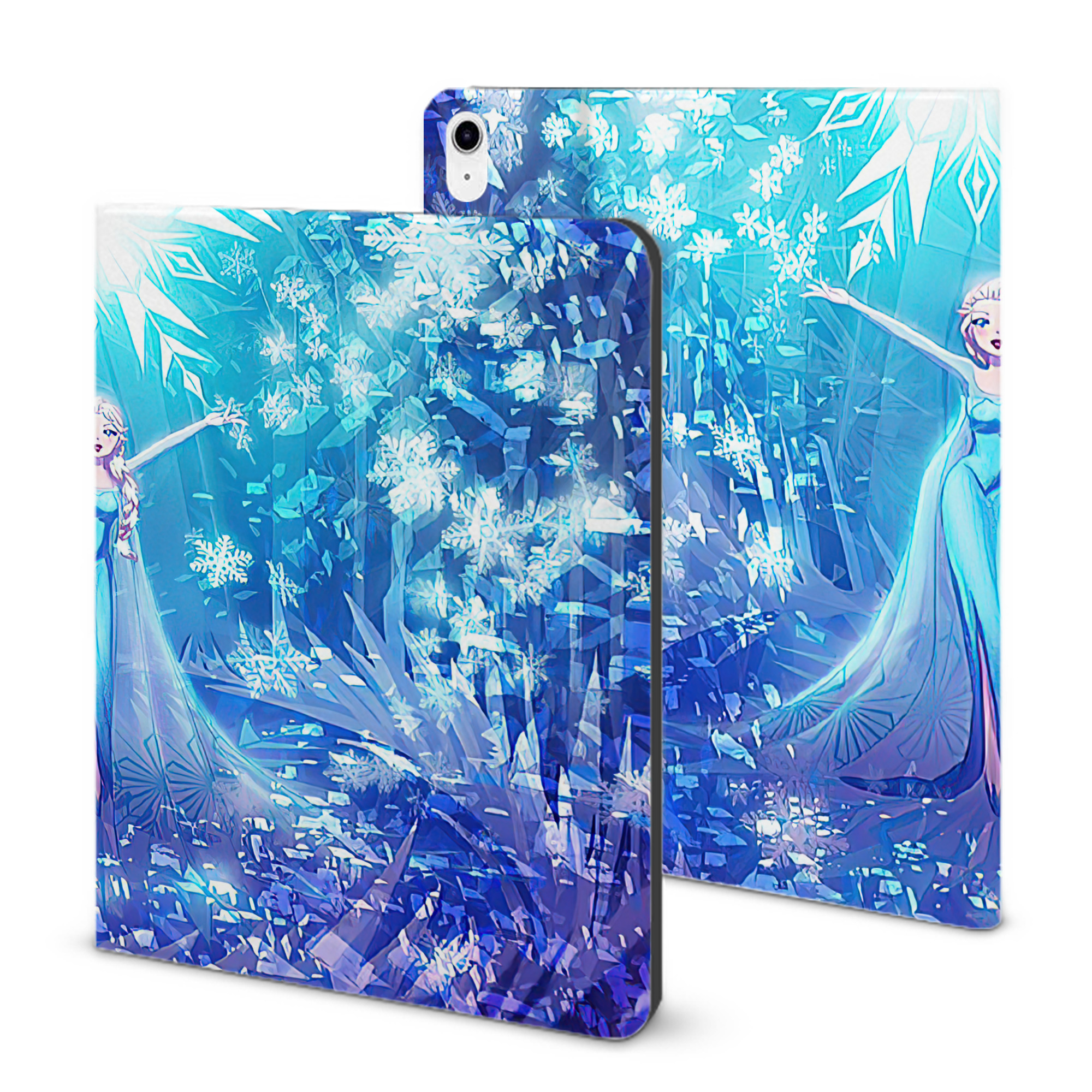 （画像用） アナと雪の女王 アンナ エルサ Frozen Anna Elsa IPad ケース ブック型 PUレザー TPU 耐衝撃 軽量 薄型 ペン収納なし 全面保護 IPad 各モデル対応